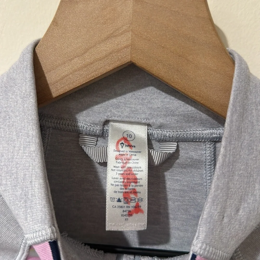 • Ivivva / Kids Lululemon Line • Girls Perfect Your Practice Jacket Gray 10